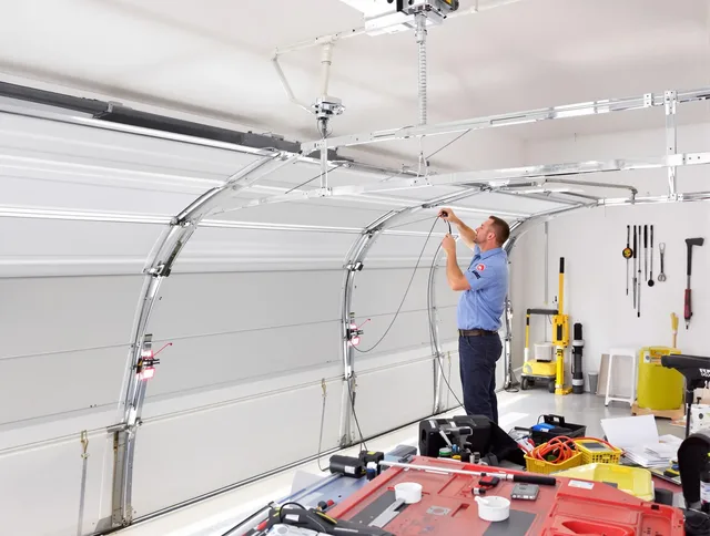 Garage door cable repair service by Kannapolis Garage Door Repair in Kannapolis