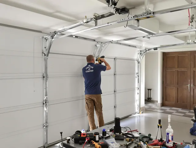 Kannapolis Garage Door Repair certified technician performing precision garage door repair in Kannapolis