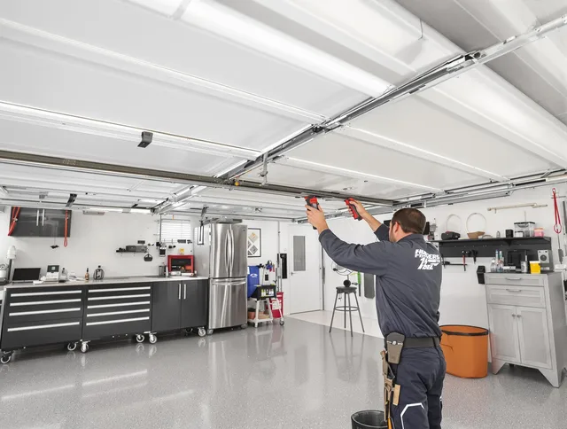 Overhead garage door repair service by Kannapolis Garage Door Repair in Kannapolis