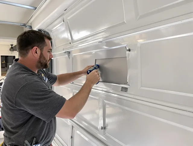 Garage door panel repair by Kannapolis Garage Door Repair in Kannapolis